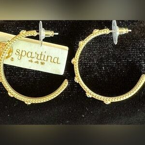 Spartina 449 Gold & CZ Crystals Earrings